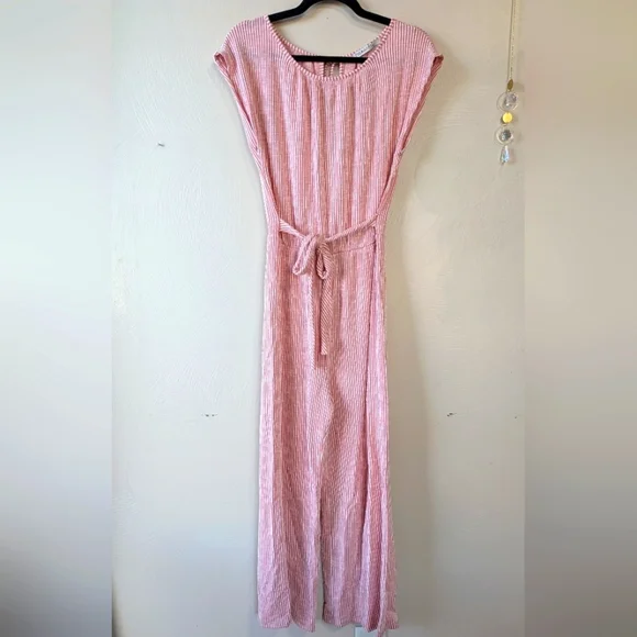 FREE MARKET Feeling Confident Blush Pink Ribbed Jumpsuit, Soft, Comfy, Size S - Picture 4 of 7